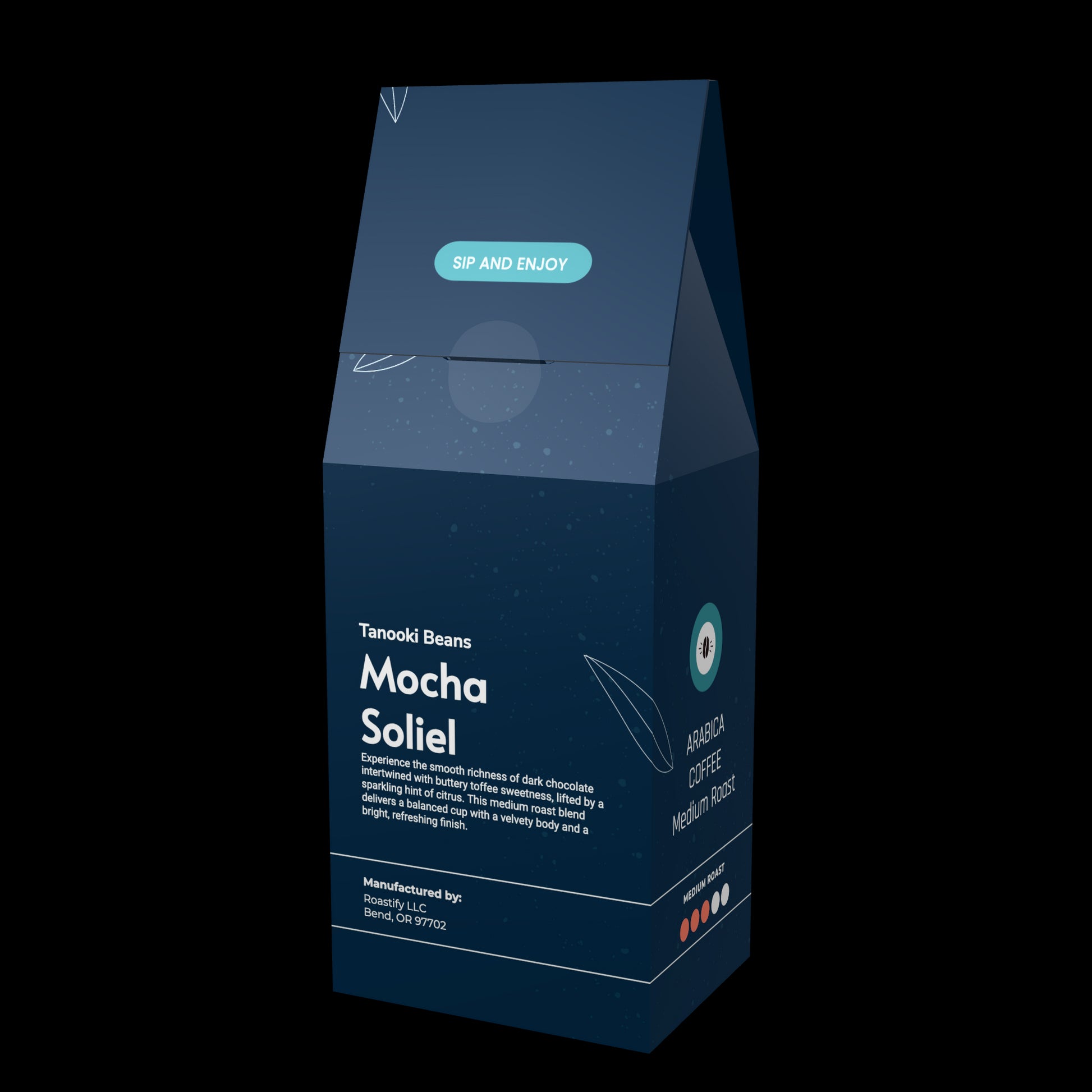 Tanooki Beans Mocha Soliel Whole Beans with Rich Flavor and Smooth Finish for Coffee Lovers