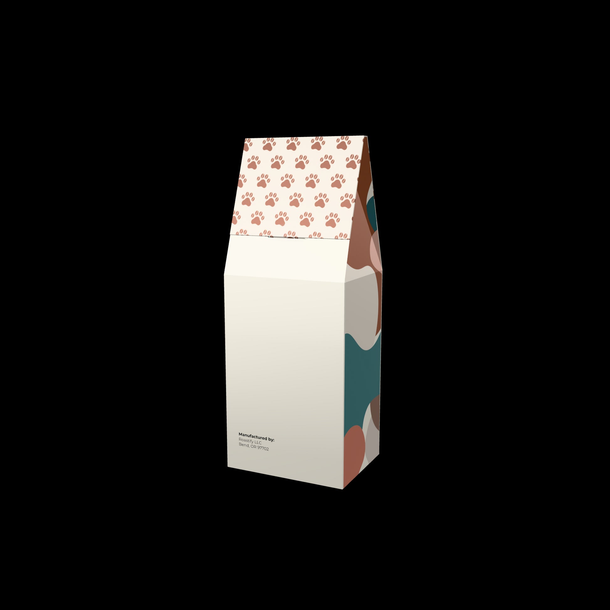 Tanooki Sunrise coffee whole beans package featuring a playful design with paws and vibrant colors