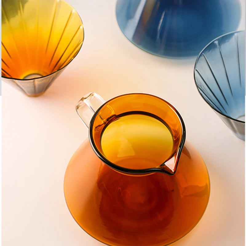 Tanooki Beans Coffee Cups in Colorful Glass for enjoying how much caffeine is in a cup of coffee