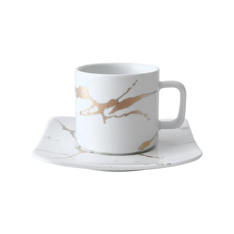 Elegant Tanooki Beans coffee mug with marble design, perfect for lovers of mugs about coffee