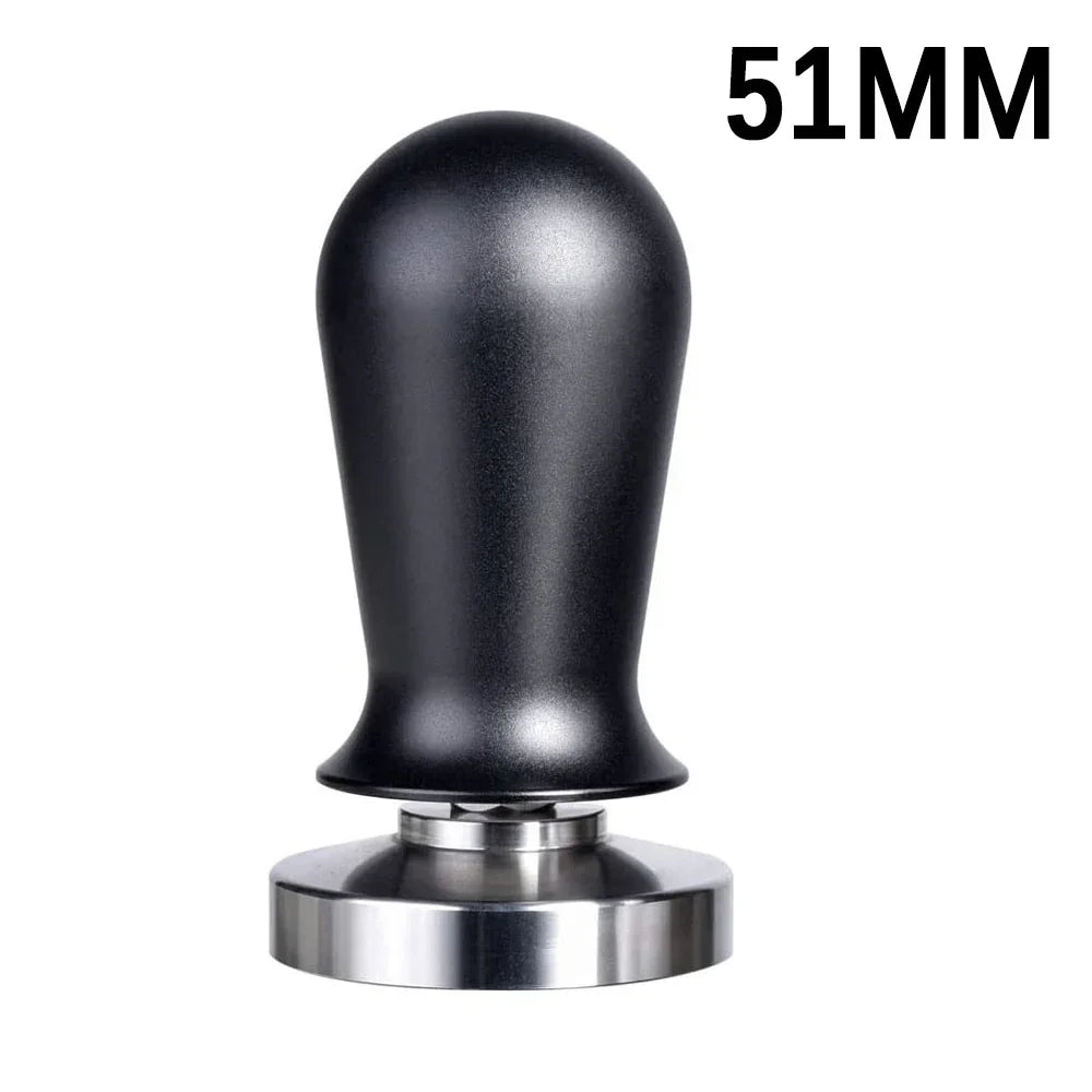 Tanooki Beans calibrated espresso tamper with a 51MM base and ergonomic design for perfect coffee extraction