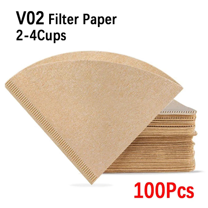 Pack of V02 Filter Paper for 2-4 Cups compatible with keurig coffee maker coffee, 100 pieces included