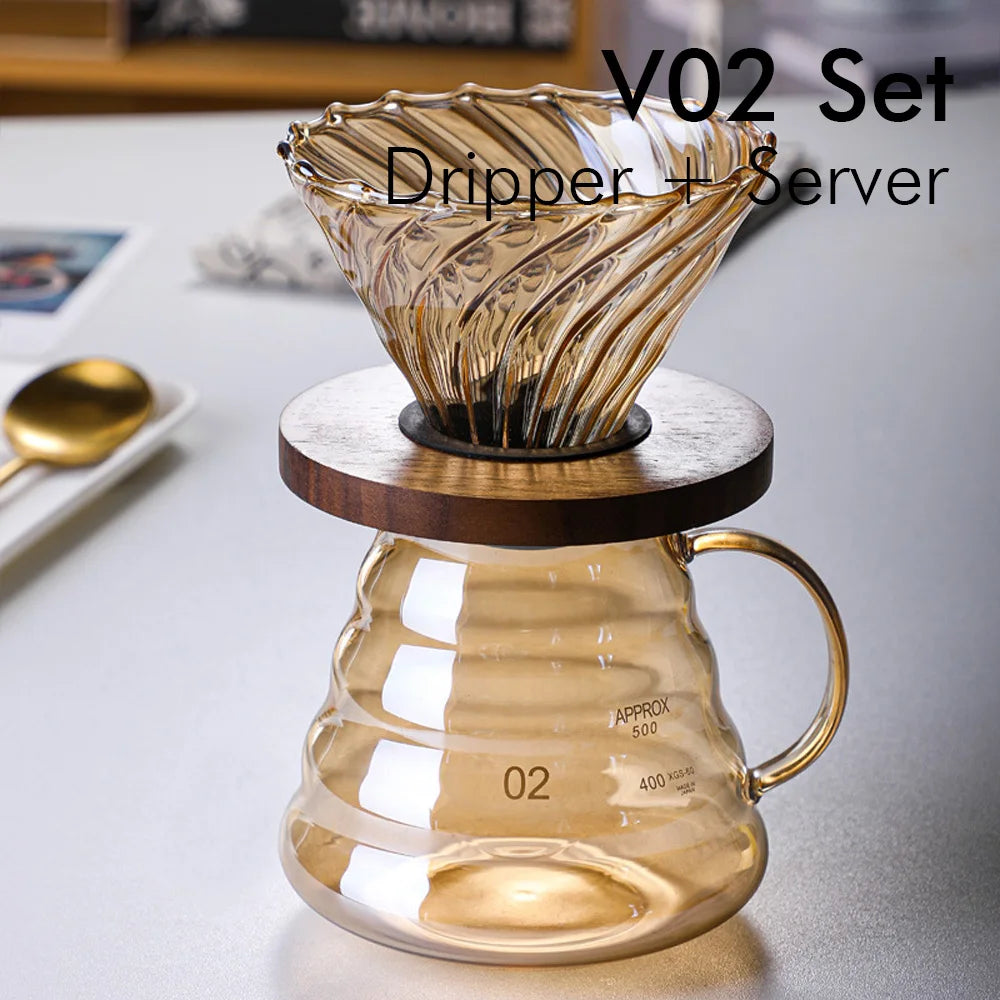 Tanooki Beans V02 Coffee Set with Dripper and Server for Keurig coffee maker coffee brewing